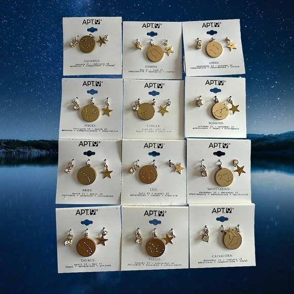 Kohl’s Apt.9 ZODIAC CHARMS GREAT FOR BRACELETS CROCS EARRINGS COUNT OF 50 CARDS - Picture 7 of 7